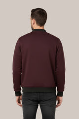 Men’s Classic Maroon Bomber Jacket