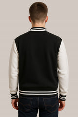 Baseball Jacket – Black & White, Timeless Style with Bold Contrast