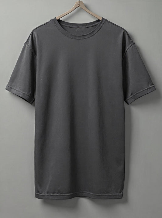 Behind Oversized T-Shirt – Black, Maroon & Steel Grey