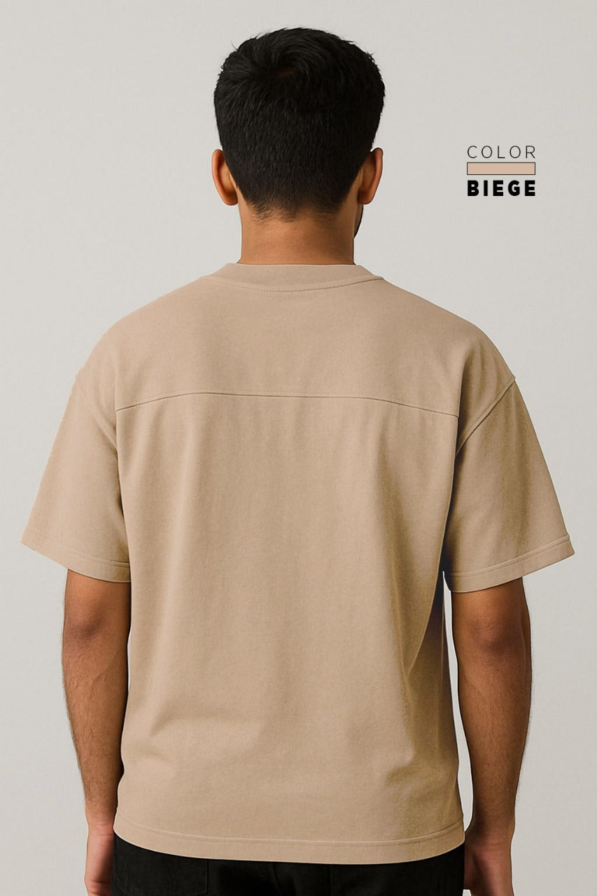 Drop-shoulder Tee - BIEGE COLOUR