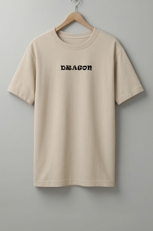 Dragon T-Shirt - White & Beige