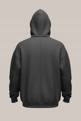 Dark Grey Tech Fleece Hoodie with Built-In Mask