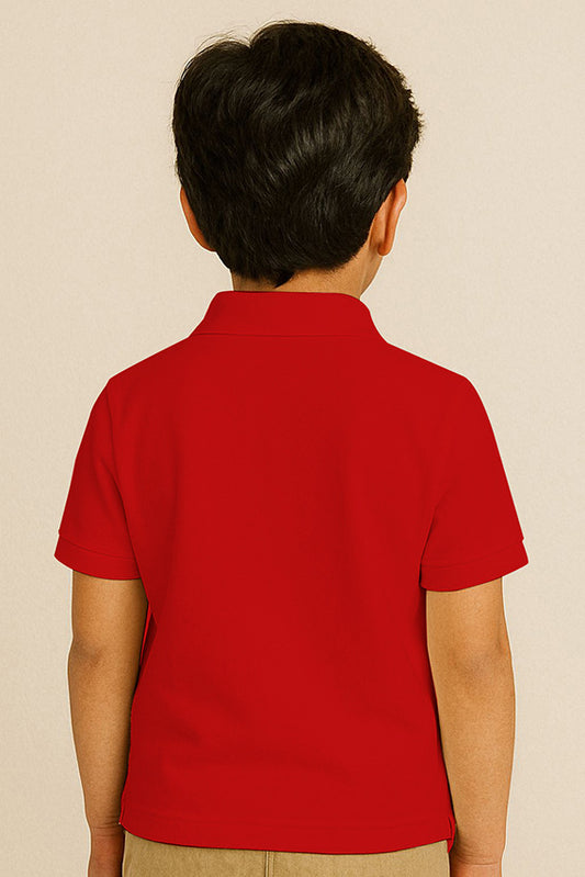 Kids Polo T-shirts - Red