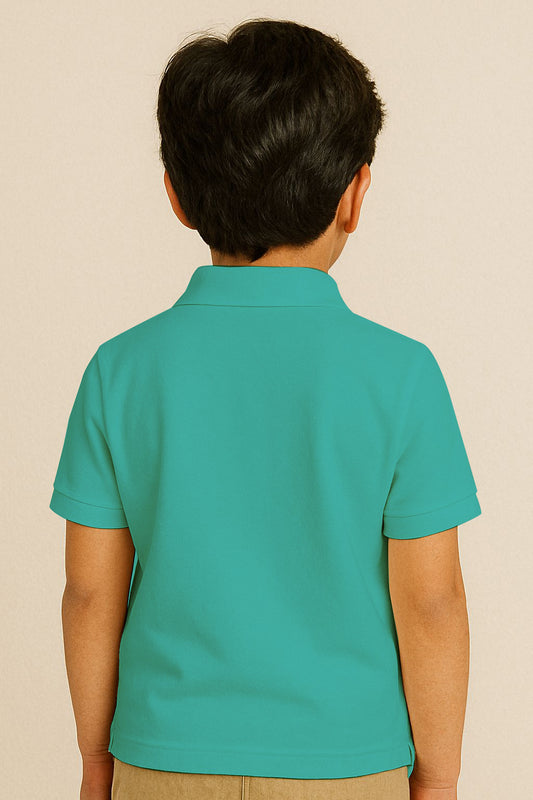 Kids Polo T-shirts - Sea Green