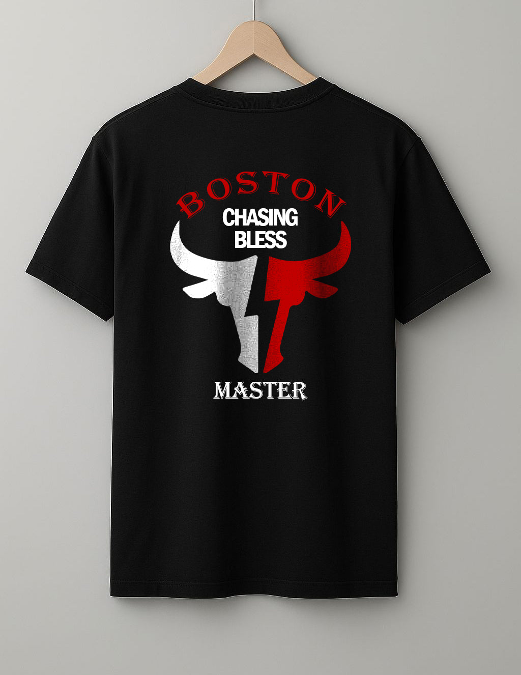 Boston T-Shirt - Black, Beige & White