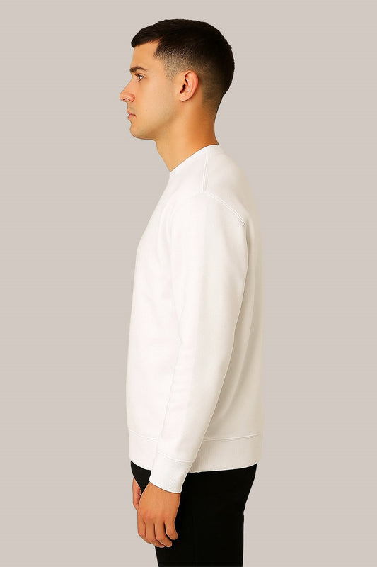 White Sweatshirt – Soft Neutrals, Effortless Style