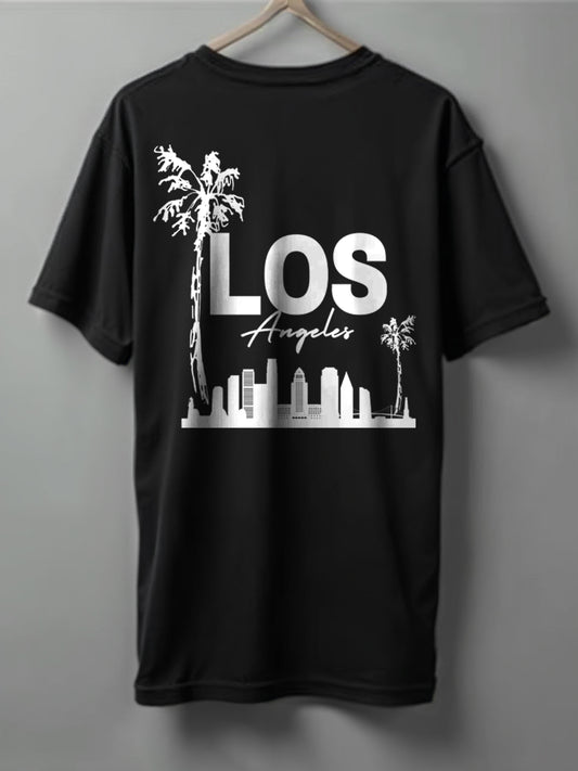 Los Angeles Drop Shoulder T-Shirt – White, Black & Olive Green