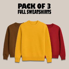 Pack of 3 Full Sleeve Sweatshirts