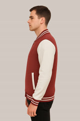 Baseball Jacket Line – Red & White, Bold Contrast with Classic Vibes