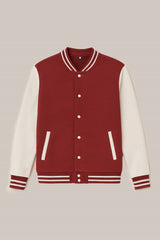 Baseball Jacket Line – Red & White, Bold Contrast with Classic Vibes