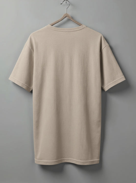 Smile Oversized T-Shirt – Beige & White