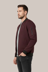 Men’s Classic Maroon Bomber Jacket