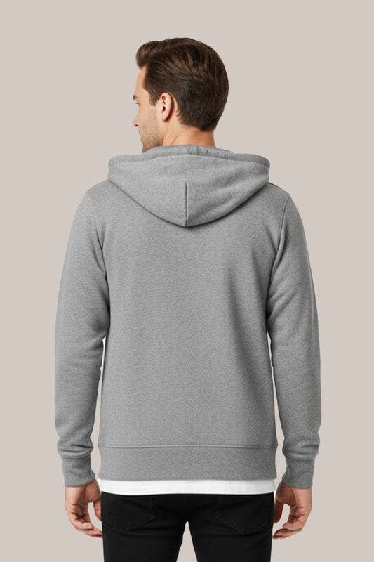Men’s Classic Grey Zipper Hoodie – Everyday Comfort Collection