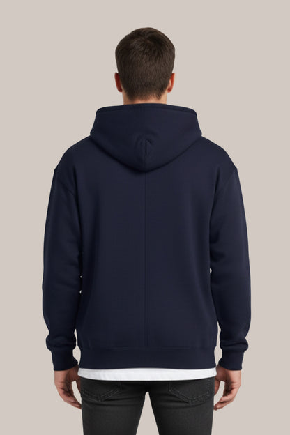 Men’s Classic Navy Blue Zipper Hoodie – Everyday Comfort Collection