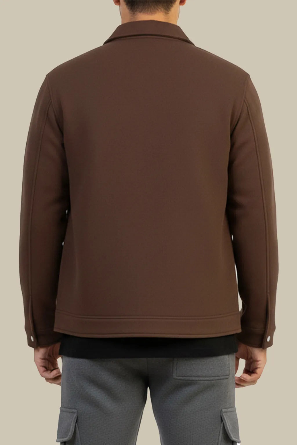 Stylish Button Down Jacket – Brown