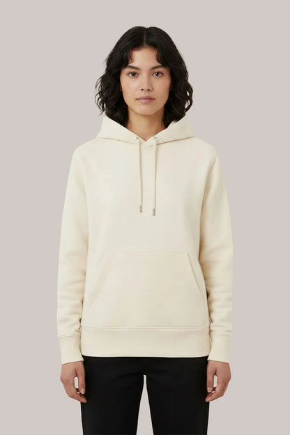 Women’s Classic Cream Pullover Hoodie – Comfortable & Stylish