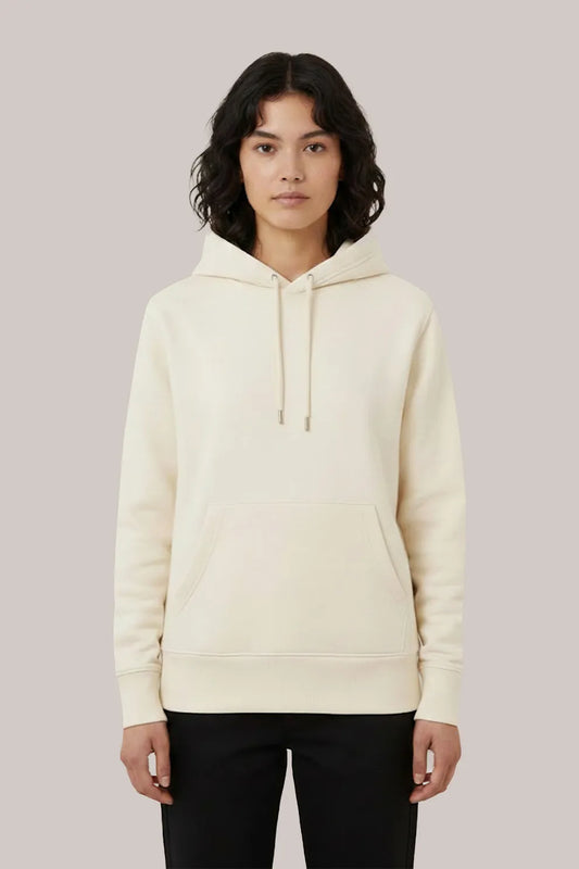 Women’s Classic Cream Pullover Hoodie – Comfortable & Stylish
