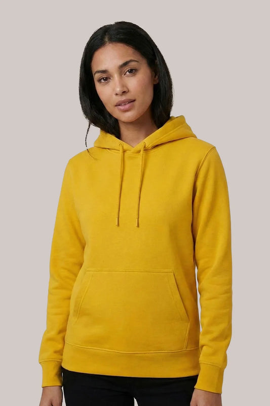 Women’s Classic Yellow Pullover Hoodie – Comfortable & Stylish