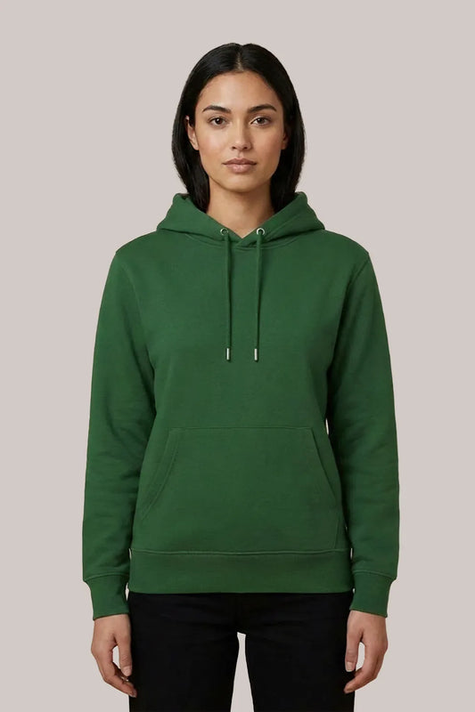 Women’s Classic Green Pullover Hoodie – Comfortable & Stylish