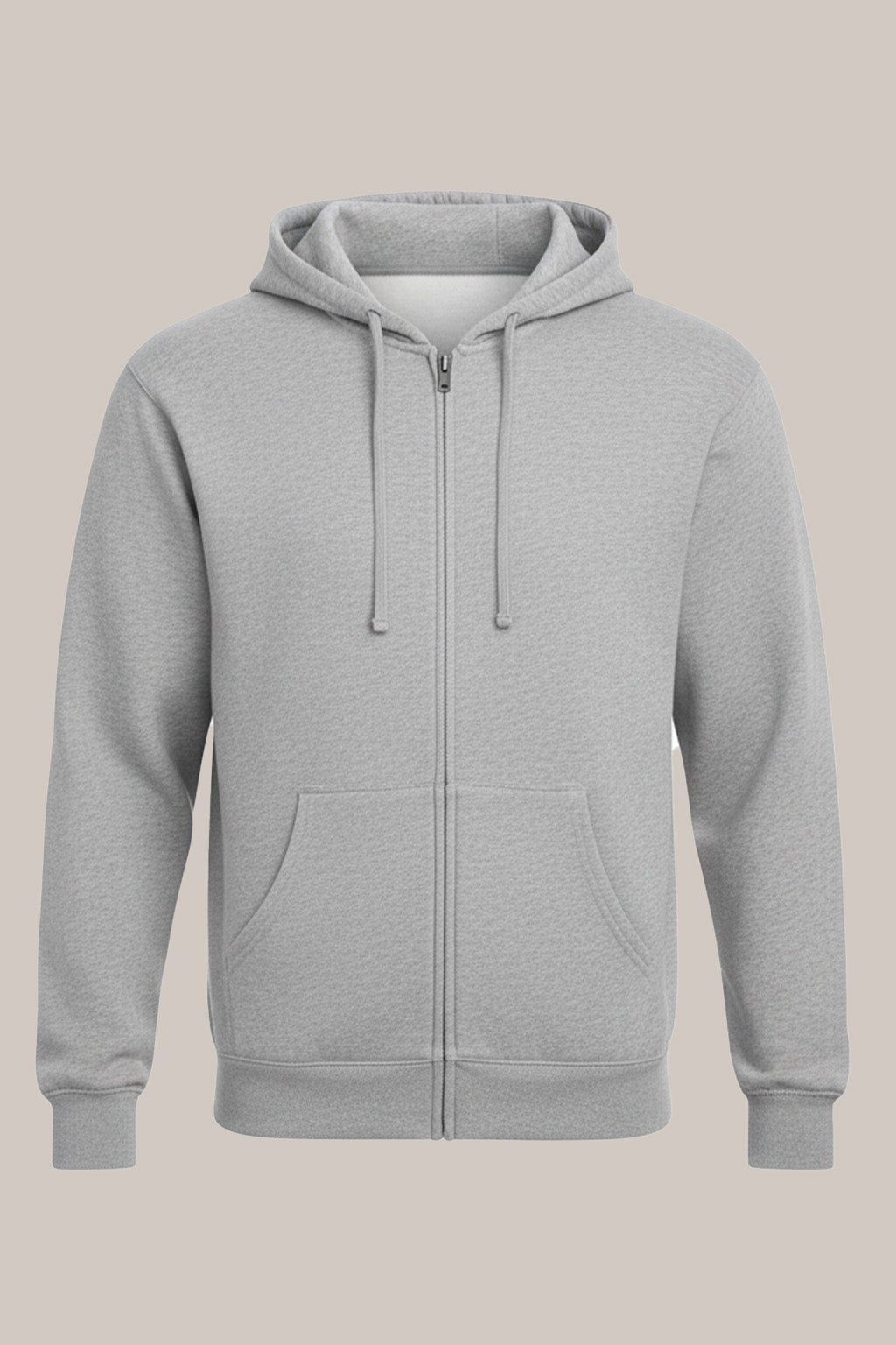 Men’s Classic Grey Zipper Hoodie – Everyday Comfort Collection
