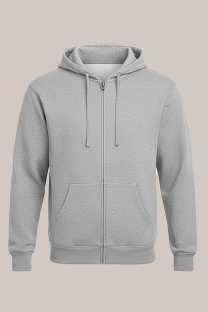 Men’s Classic Grey Zipper Hoodie – Everyday Comfort Collection