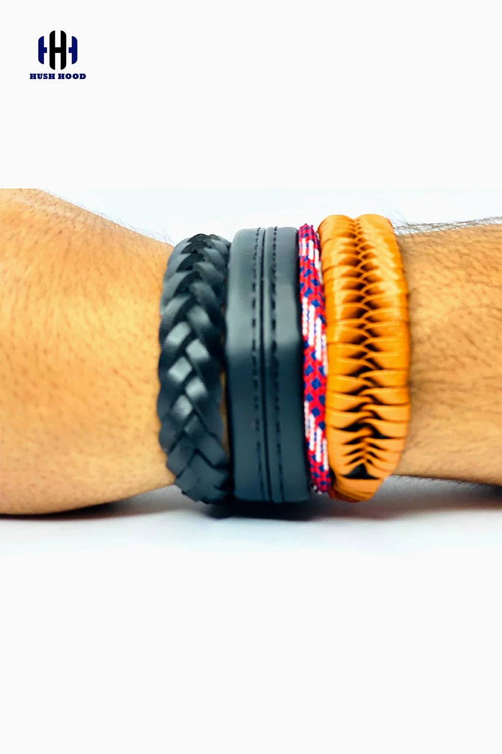Men’s Multi-Layer Bracelet Stack – Leather & Rope Mix Design