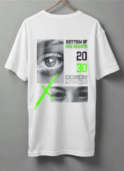 2030 Drop Shoulder T-Shirt - White & Black