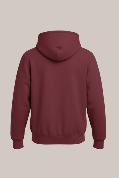 Men’s Classic Maroon Zipper Hoodie – Everyday Comfort Collection