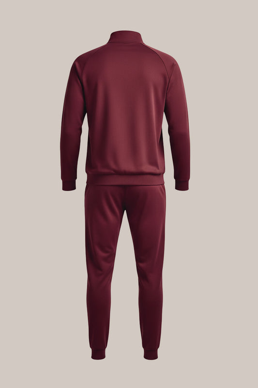 Men’s Maroon Sports Tracksuit – Full Zip Jacket & Slim Fit Joggers