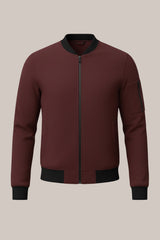 Men’s Classic Maroon Bomber Jacket