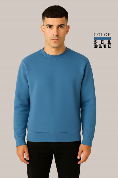 Sea Blue Sweatshirt – Everyday Ease, Timeless Look