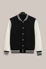 Baseball Jacket – Black & White, Timeless Style with Bold Contrast