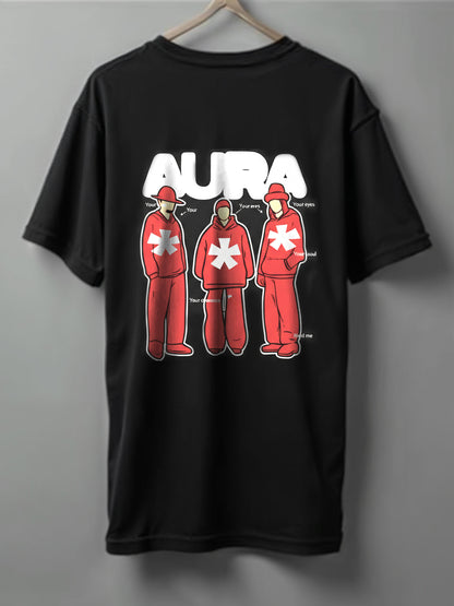 Aura Drop Shoulder T-Shirt – Black