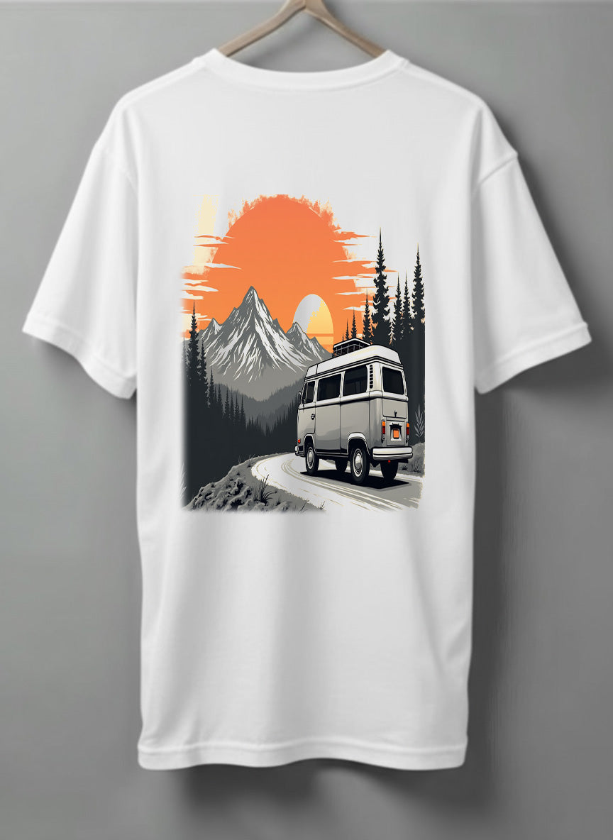 Printed Tee Drop shoulder Adventure Never Ends