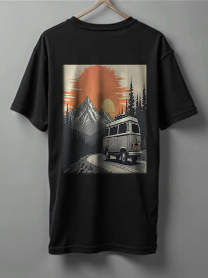 Printed Tee Drop shoulder Adventure Never Ends