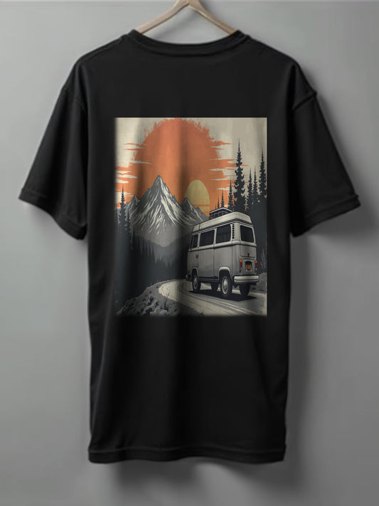 Printed Tee Drop shoulder Adventure Never Ends