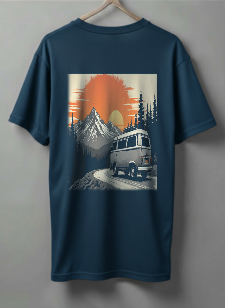 Printed Tee Drop shoulder Adventure Never Ends