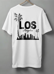 Los Angeles Drop Shoulder T-Shirt – White, Black & Olive Green