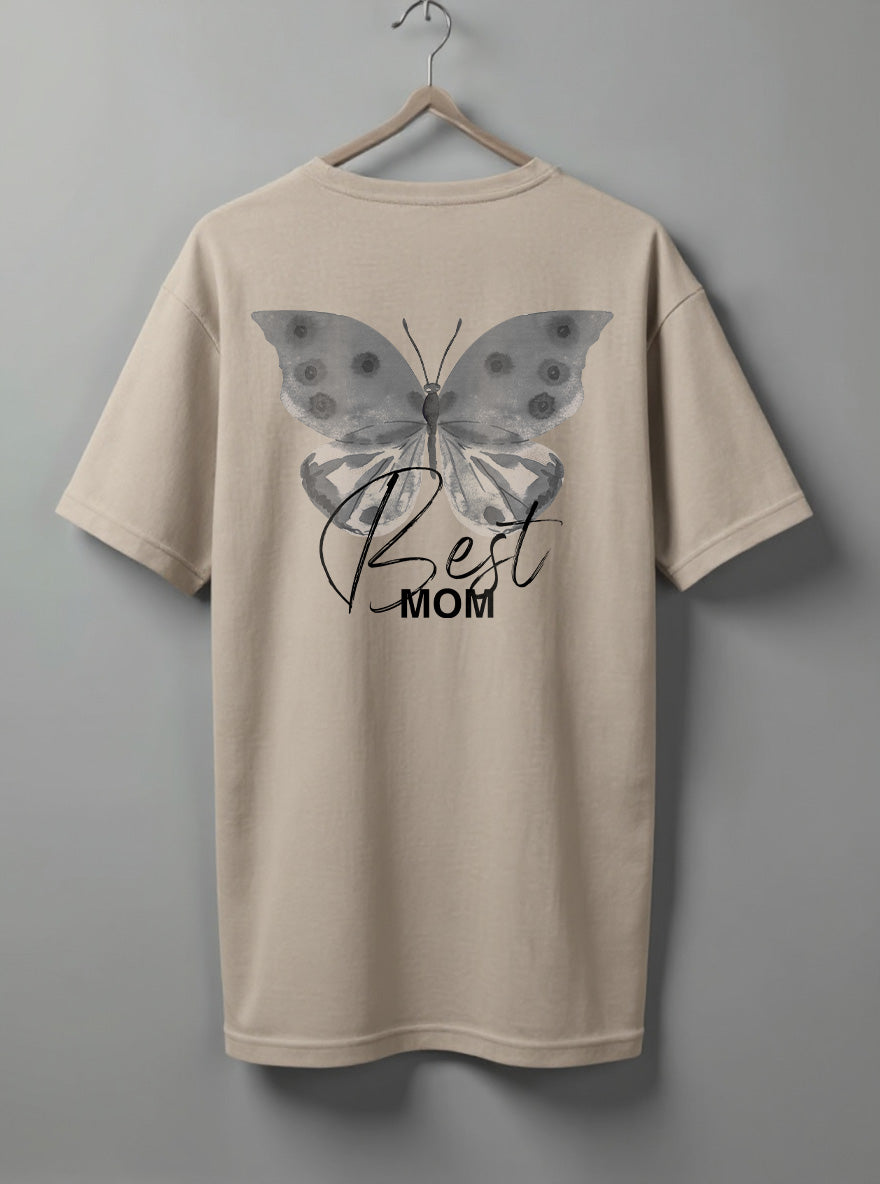 Best Mom Oversized T-Shirt – White, Black & Beige