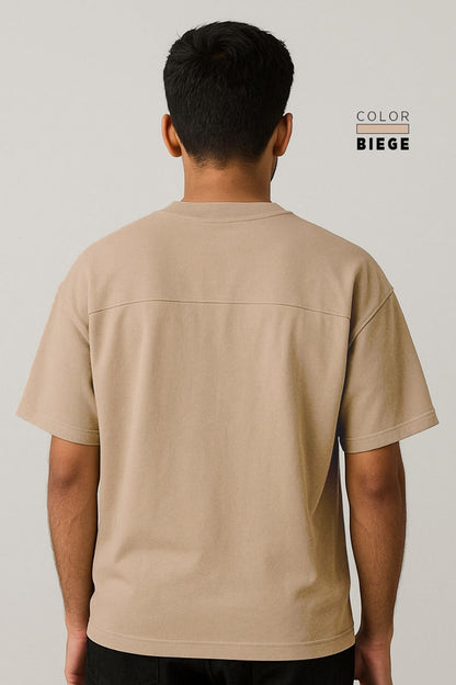Drop-shoulder Tee - BIEGE COLOUR