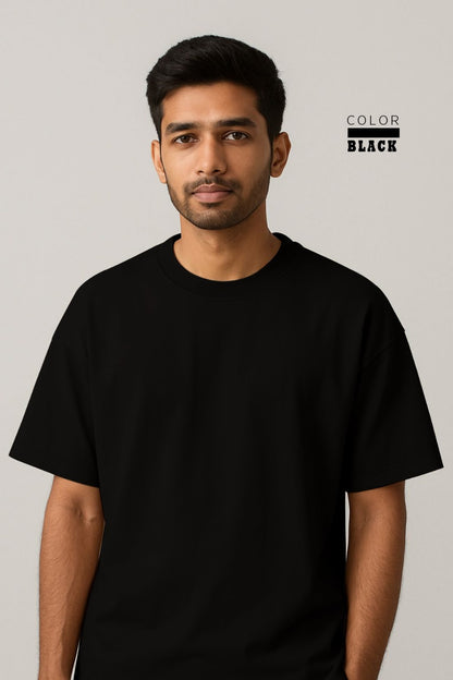 Drop-shoulder Tee - BLACK