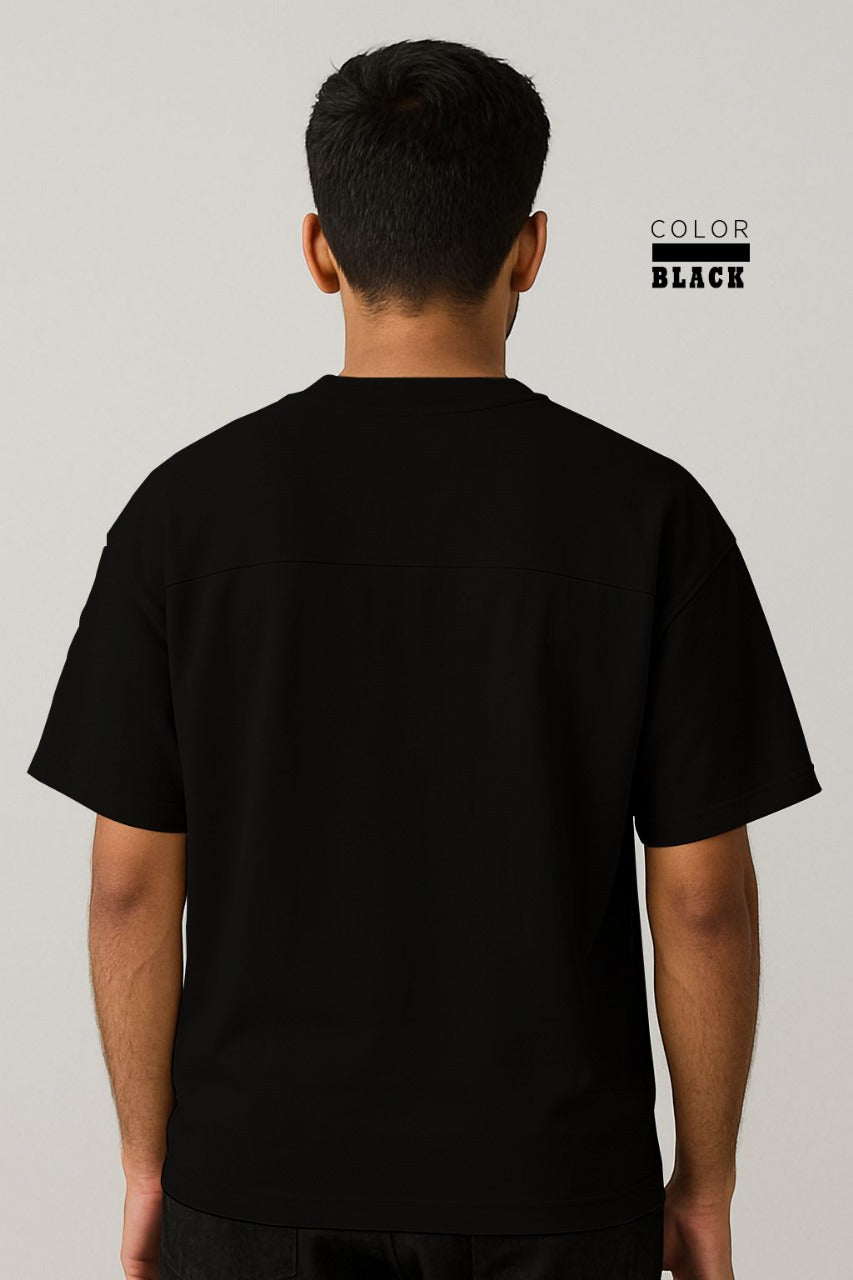Drop-shoulder Tee - BLACK