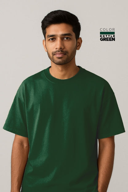 Drop-shoulder Tee - BOTTLE GREEN