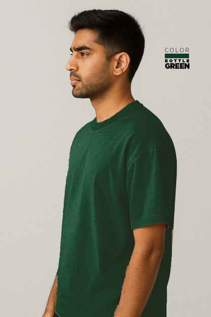 Drop-shoulder Tee - BOTTLE GREEN