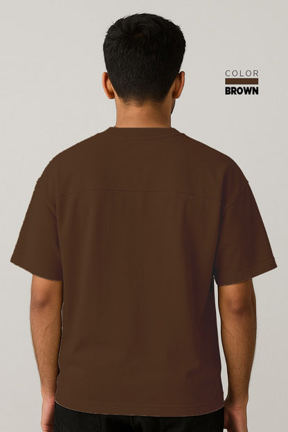 Drop-shoulder Tee - BROWN
