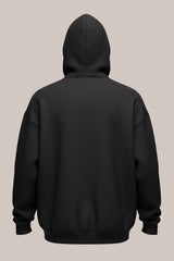 Black Tech Fleece Hoodie with Built-In Mask