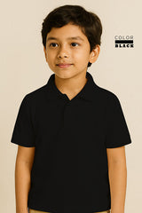 Kids Polo T-shirts - Black