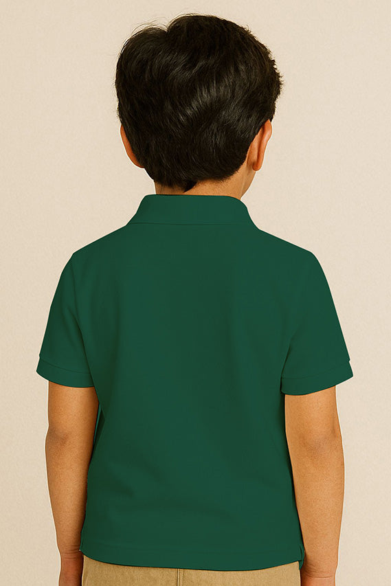Kids Polo T-shirts - Bottle Green