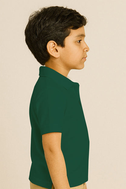 Kids Polo T-shirts - Bottle Green