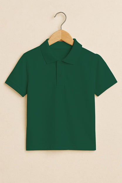 Kids Polo T-shirts - Bottle Green